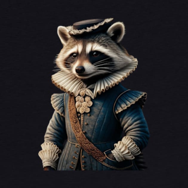 Renaissance raccoon by madara art1